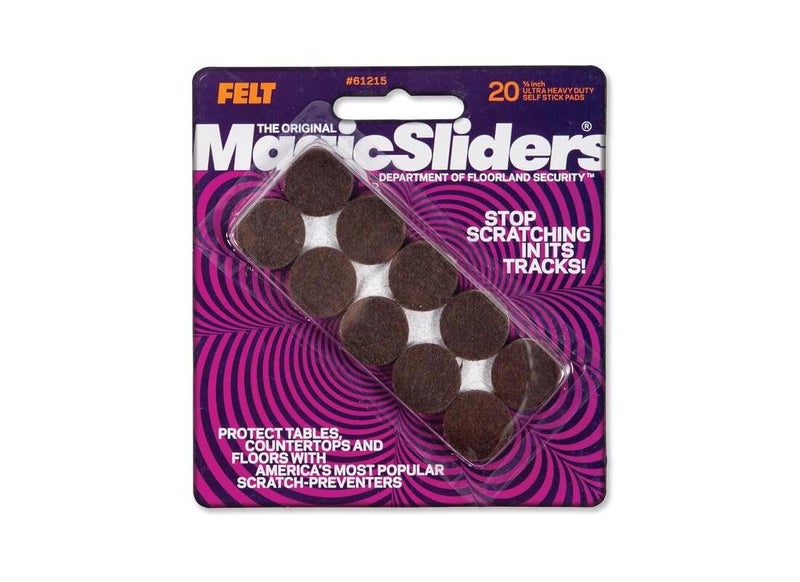 Magic Sliders زلاجات سحرية 61215 – أقراص لزجة دائرية بقطر 3/4 إنش، – وسادات أثاث ذاتية اللصق للحركة السهلة وحماية الأرضيات على الأسطح الخشبية، والبلاط، والسجاد، والفينيل | عبوة من 20 - Image 5