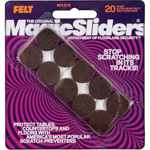Magic Sliders زلاجات سحرية 61215 – أقراص لزجة دائرية بقطر 3/4 إنش، – وسادات أثاث ذاتية اللصق للحركة السهلة وحماية الأرضيات على الأسطح الخشبية، والبلاط، والسجاد، والفينيل | عبوة من 20 - Image 3