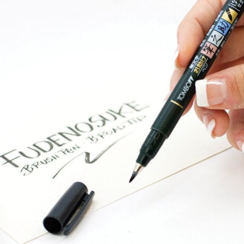 Tombow 82039 Fudenosuke Brush Pen, Soft Tip (5 Pack), Black, 5 Piece - Image 4