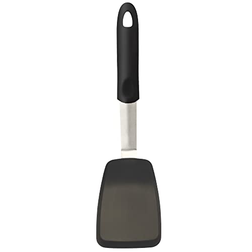 Mepple Flexible Silicone Spatula, Turner, Rubber Cookie Spatula for Flipping Eggs, Burgers, Crepes and Fish, Non-Stick & 600F Heat-Resistant, Essential Kitchen Cooking Utensils, Small - Image 1