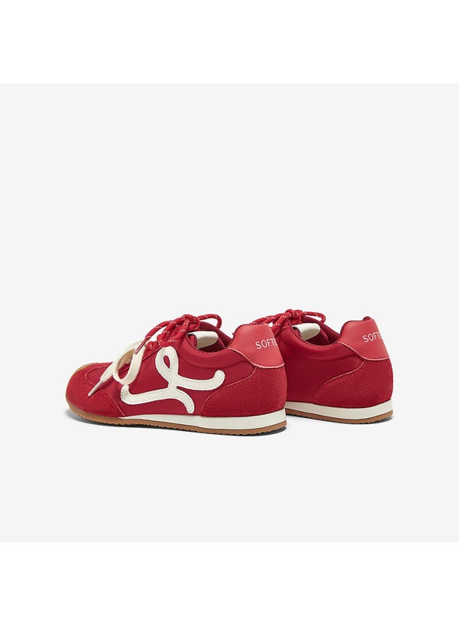 Basto Small Candy Color Height Increasing German Training Shoes Tilt Head Casual Agan Shoes Women Red Size 40 - Image 2