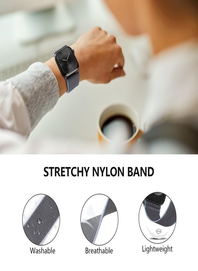 CCnutri 4 Pack Stretchy Nylon Solo Loop Bands Compatible with Apple Watch Band 38mm 40mm 41mm 42mm 44mm 45mm 46mm 49mm, Sport Elastic Wristband Women Men Strap for iWatch Series 11 10 9 8 7 6 5 4 3 SE Ultra - Image 2
