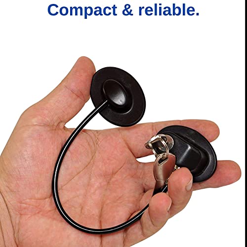 Bolt Safety Door Locks with 2 Keys for Cupboard, Cabinets, Fridge & Freezers, Child Security Locks, Childproof Your House, with Adhesive - Black (Pack of 1) - Image 4