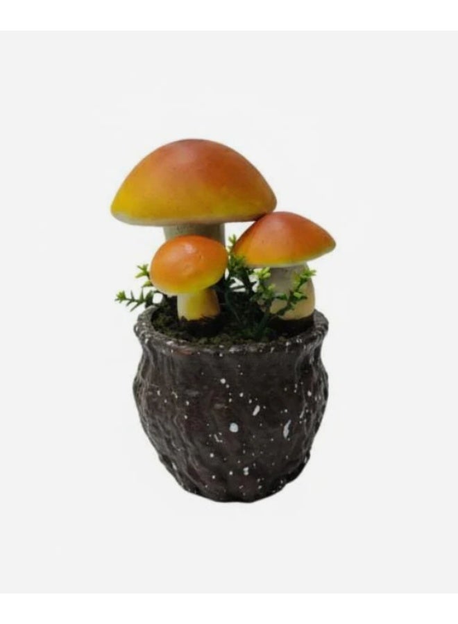 AKDC NaturePod Artificial Mushroom Plant – Vinyl Material – Bright Orange Decorative Plant Display - Image 2