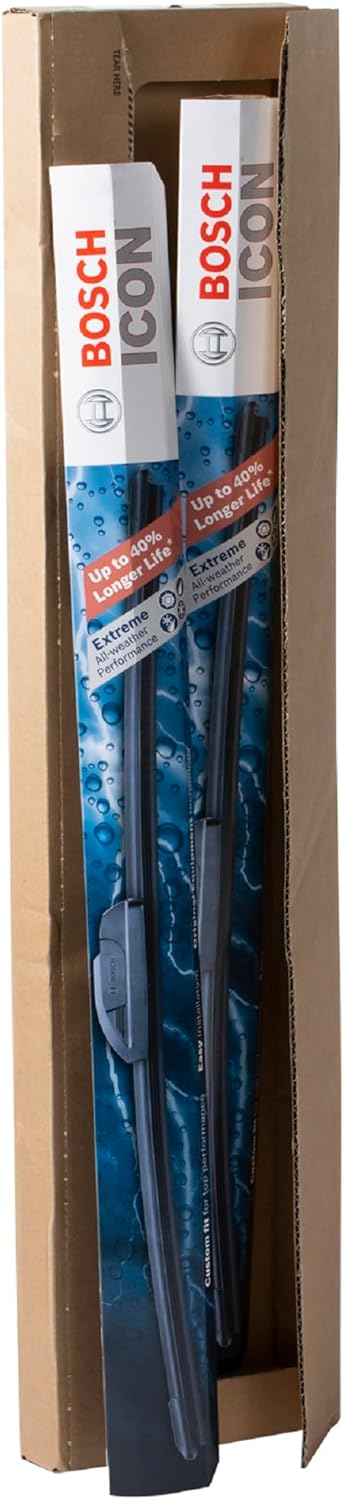 BOSCH ICON 24A17A Premium Beam Wiper Blades - Set of 2 Combo Pack (24A & 17A) - Image 2