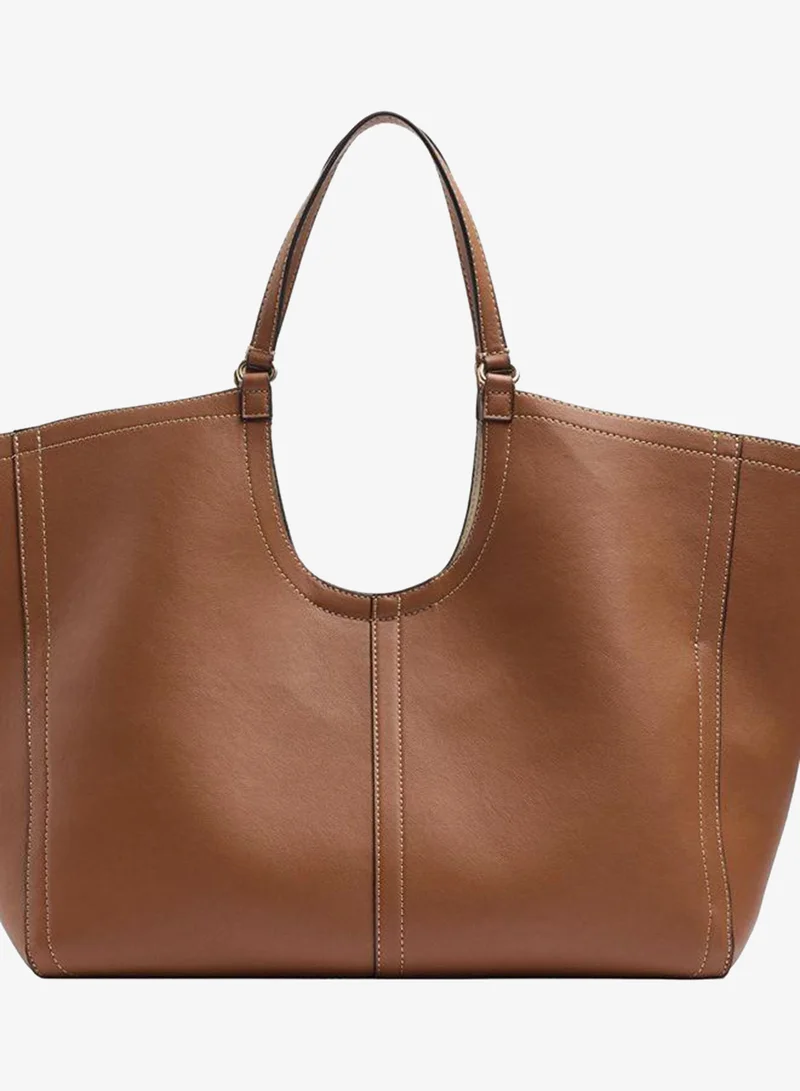 Parfois Shopper Bag With Topstitching L