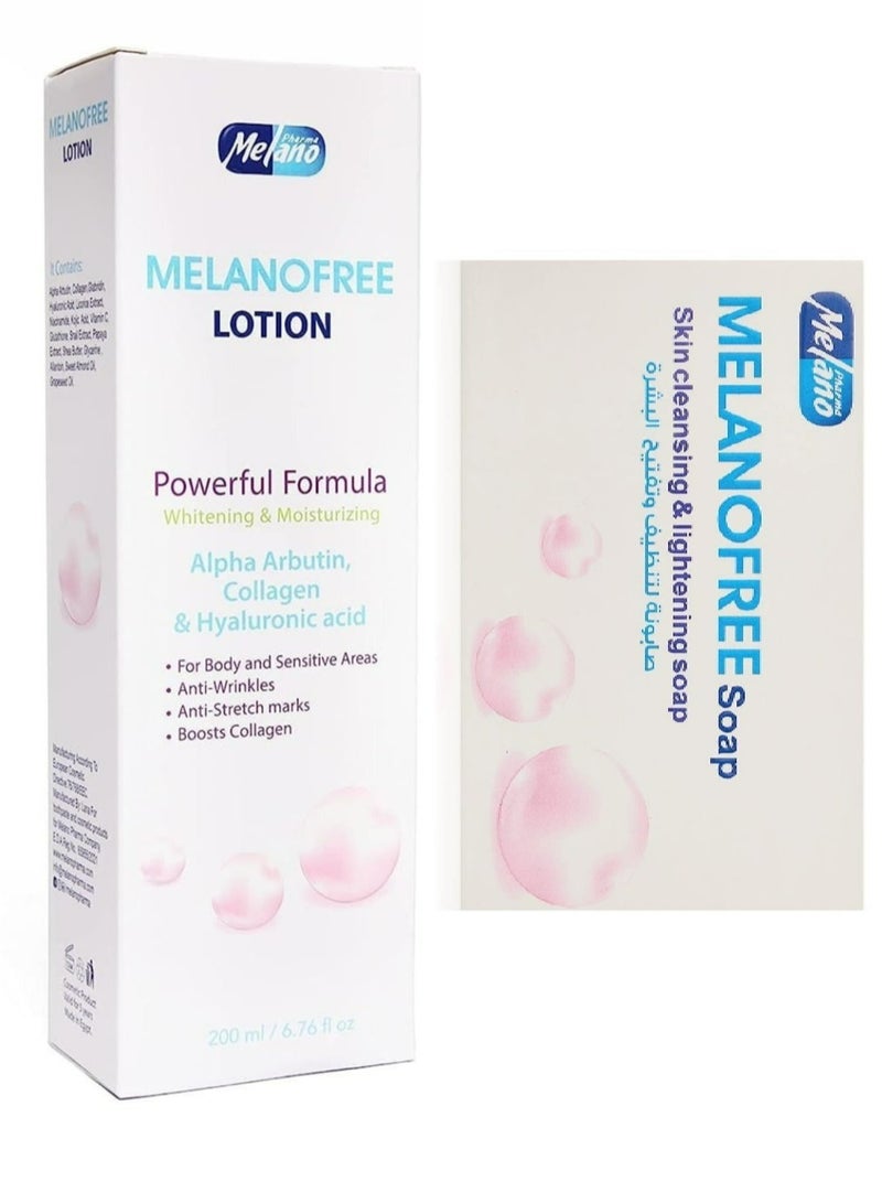 Melano Pharma Melanofree Lotion For Lightening 200ml And Melanofree Soap 100 gram  - Image 1