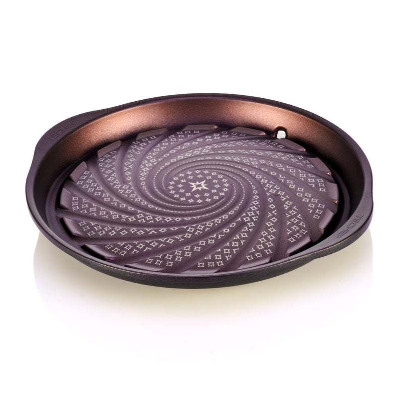 TECHEF - Stovetop Indoor Korean BBQ Nonstick Grill Pan, KBBQ Grill Pan, PFOA-Free, Dishwasher Oven Safe, Made in Korea Color: Purple - Image 1