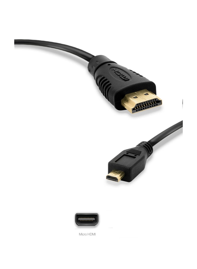 FUJISHKA Micro HDMI to HDMI Cable (3m), Male to Male, 4K UHD Compatible – High-Speed Video & Audio Transmission - Image 4