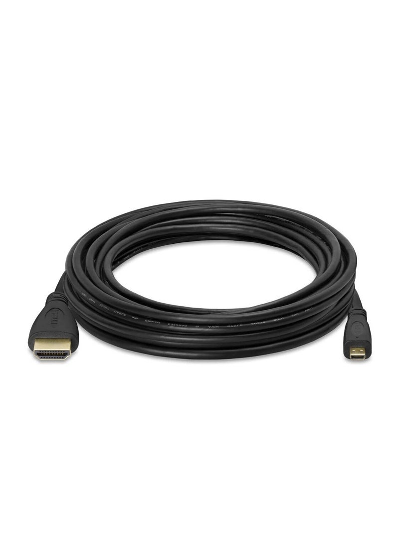 فوجيشكا كابل من  مايكرو اتش دي ام أي الى اتش دي ام أي, 4 كي, بطول 3 متر – يدعم دقة 4K – طرفين ذكر إلى ذكر – لنقل الفيديو والصوت عالي السرعة - Image 2