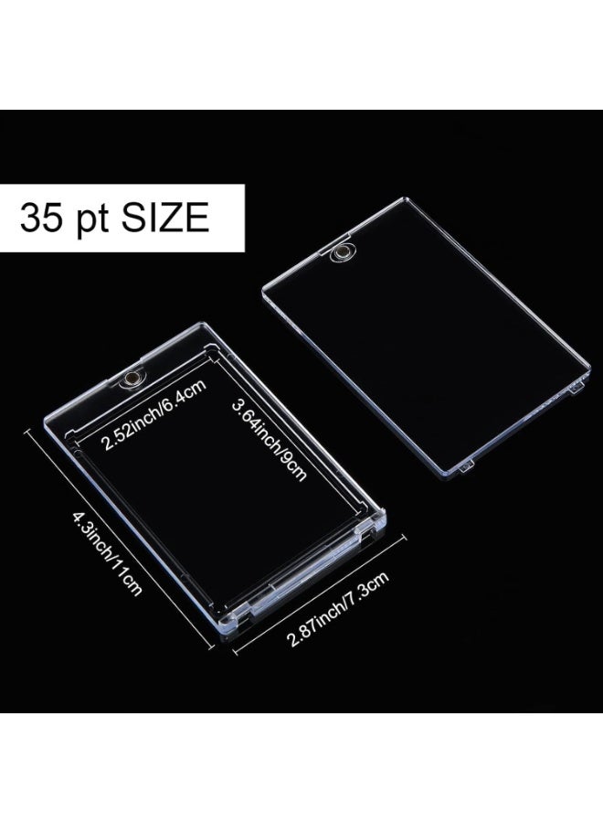 Peachjoy Trading Card Holder 35pt Magnetic Card Holder, Set of 10 Professional-Grade Card Sleeves, Clear Protective Cases with Magnetic Seal for Baseball, Football and Game Card Preservation - Image 3
