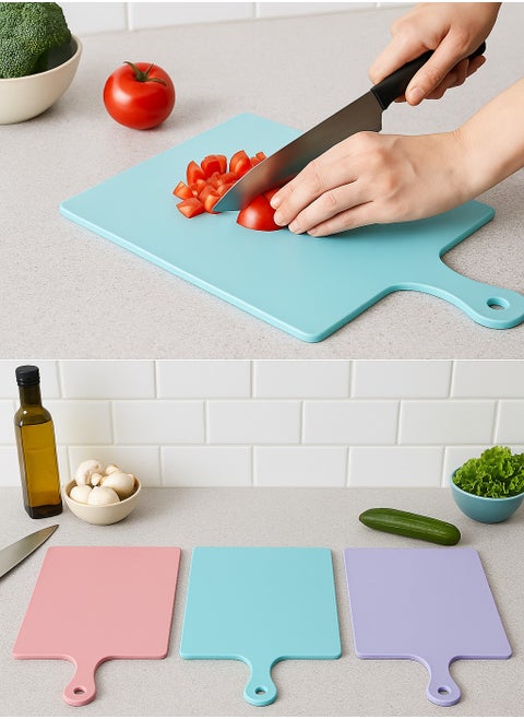 Multi-purpose plastic cutting board with a comfortable handle - available in several colors - 686