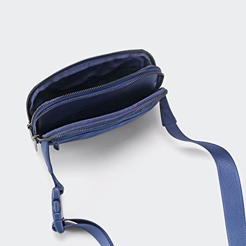 Pander Everywhere Belt Bag for Women, 5 Zipper Pockets Nylon Crossbody Fanny Pack Purse (Blue Perennial) - Image 5