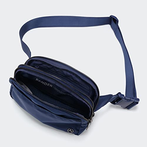 Pander Everywhere Belt Bag for Women, 5 Zipper Pockets Nylon Crossbody Fanny Pack Purse (Blue Perennial) - Image 4
