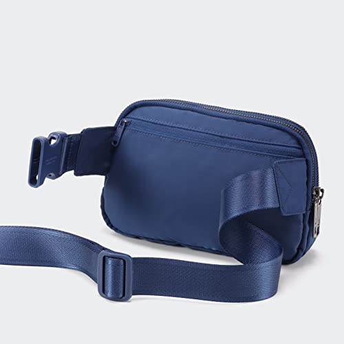 Pander Everywhere Belt Bag for Women, 5 Zipper Pockets Nylon Crossbody Fanny Pack Purse (Blue Perennial) - Image 3