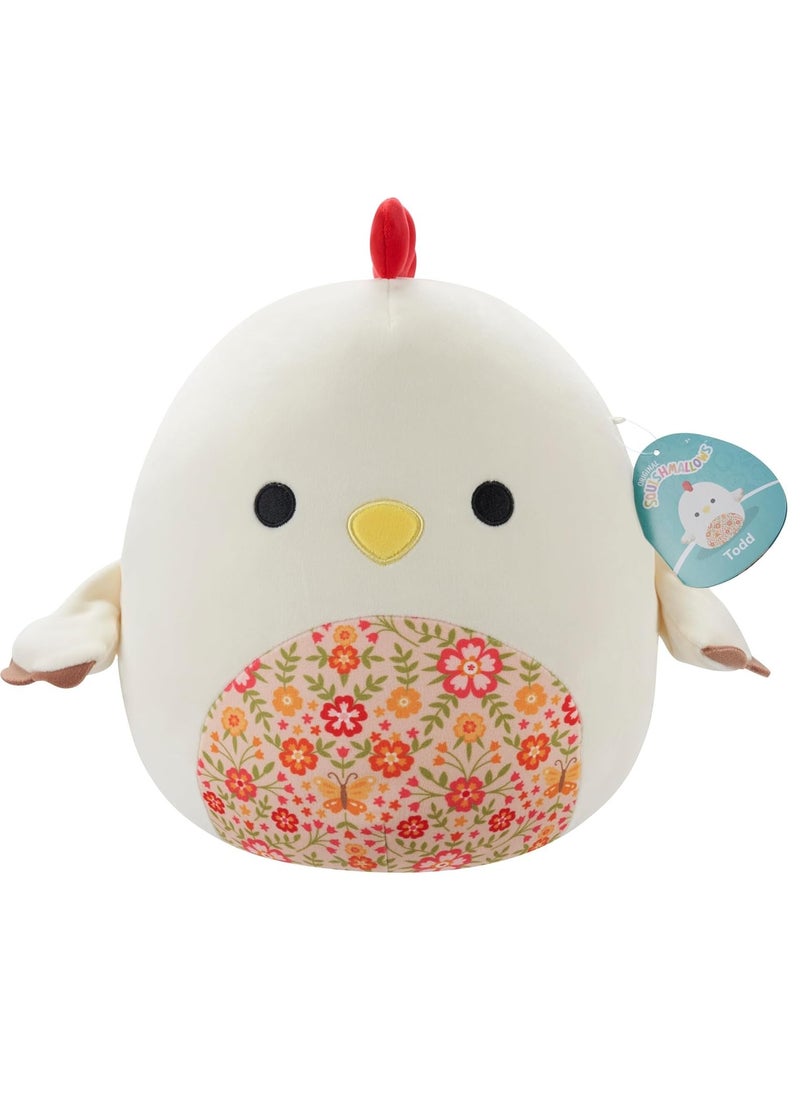 Squishmallows - 12 inch Medium Plush Todd Beigh Rooster Officially Licensed Kellytoy Plush Toy Colorful Soft Gift | For Kids Girls & Boys | Washable Squishy Stuff Toy | All Age - Image 1