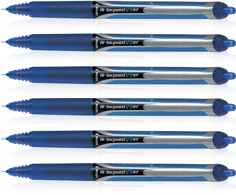 019596 Hi-TecPoint V7 RT Pen (Blue - Pack of 6)