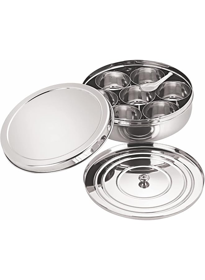 S-TOP SMSL010P Masala Dabba, Silver, Size 10, Stainless Steel - Image 1