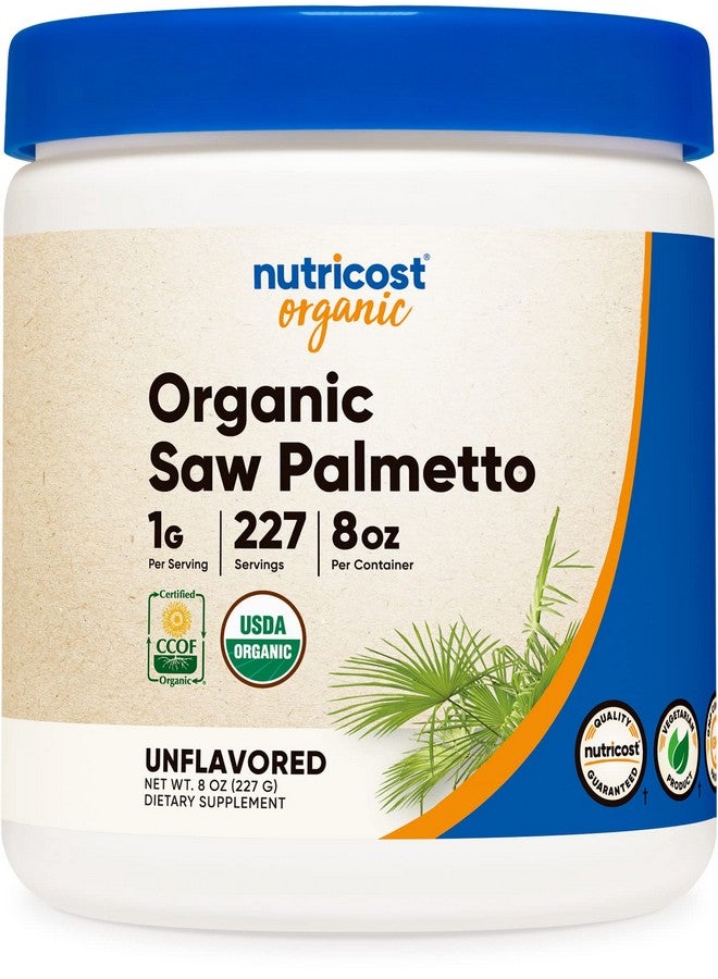 Nutricost Organic Saw Palmetto Powder 8Oz Certified Usda Organic Saw Palmetto Gluten Free - Image 1