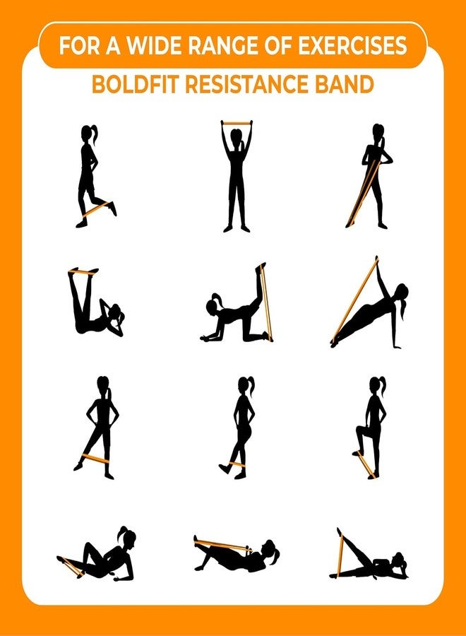 Akshved Resistance Bands Set, 5 Levels (X-Light, Light, Medium, Heavy, X-Heavy), Loop Bands for Workout, Yoga, Pilates, Stretching, with Carry Bag - Image 4