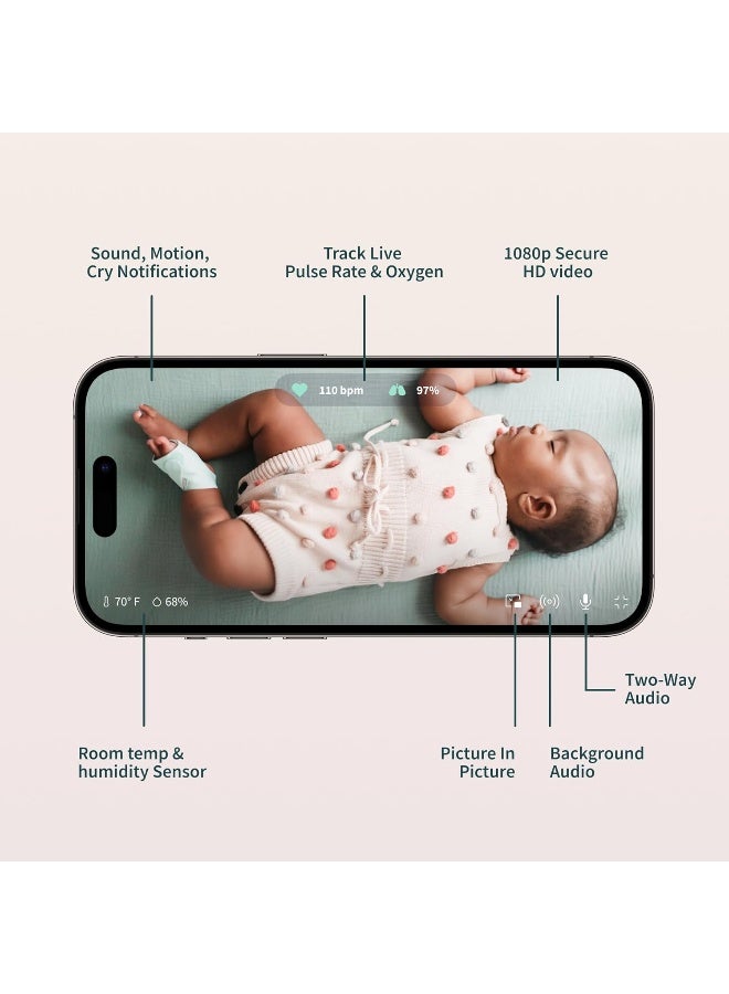 Owlet Dream Duo: Dream Sock Baby Monitor and HD Camera - Image 4