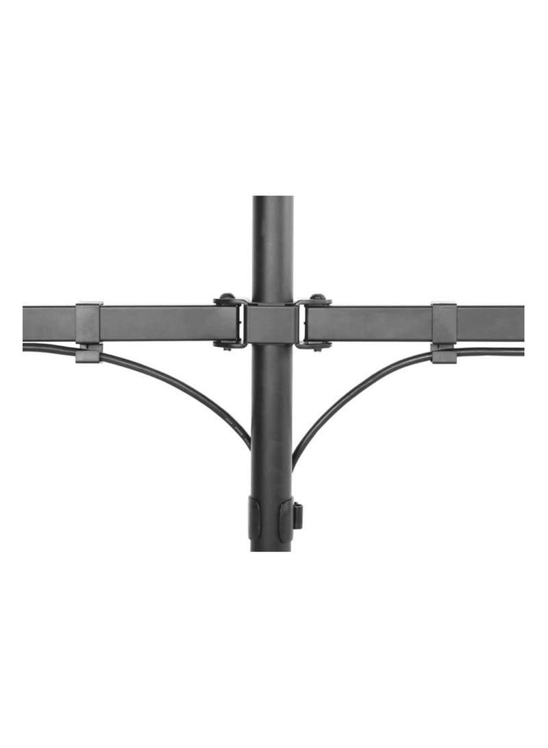 Dual LCD LED Monitor Desk Mount Stand with C-clamp | Double Monitor Desk Stand | Heavy Duty Fully Adjustable Arms Hold Two (2) Screens up to 27" - Image 2