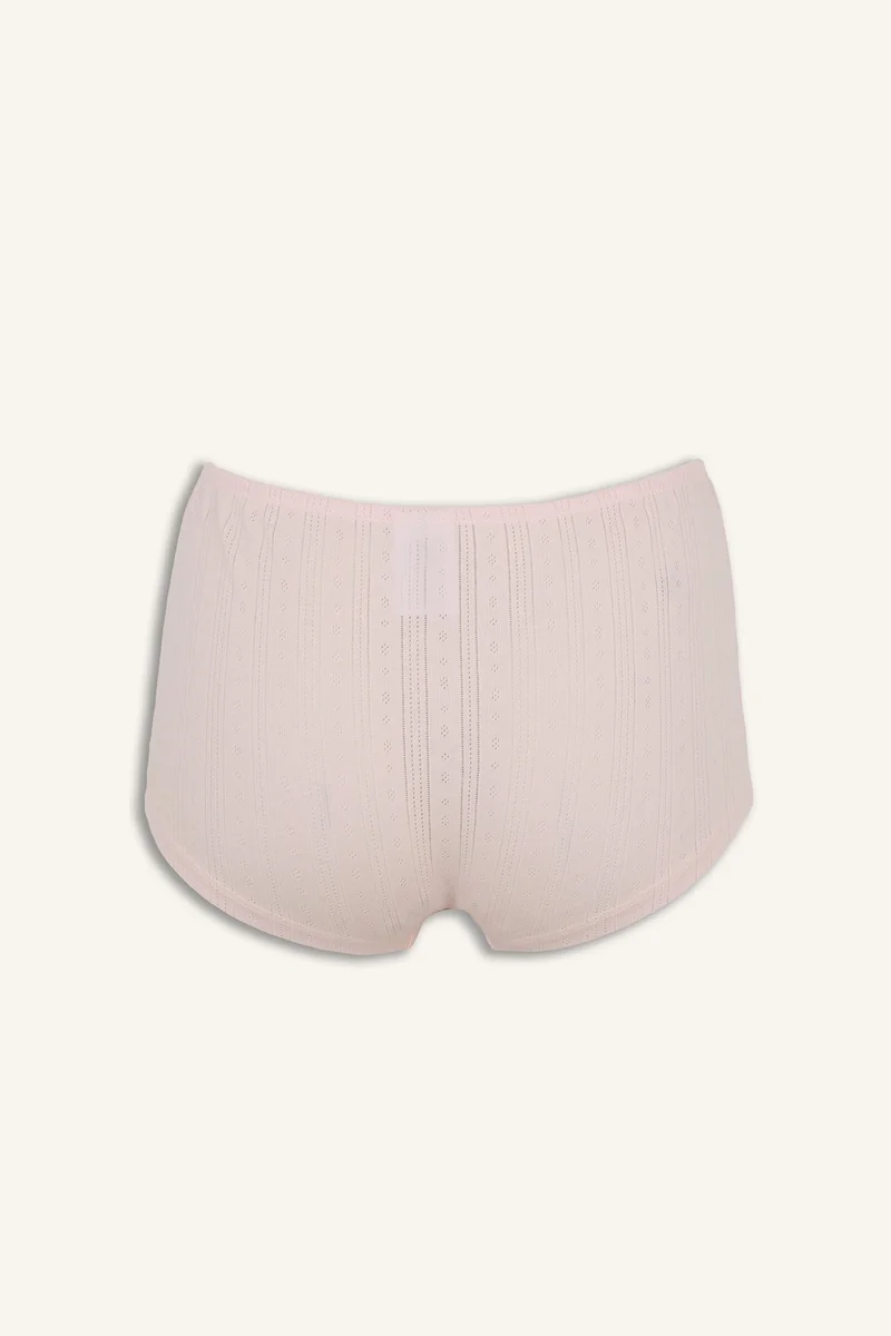 Defacto 100% Cotton Ribbed Elastic Waist Boxer Shorts
