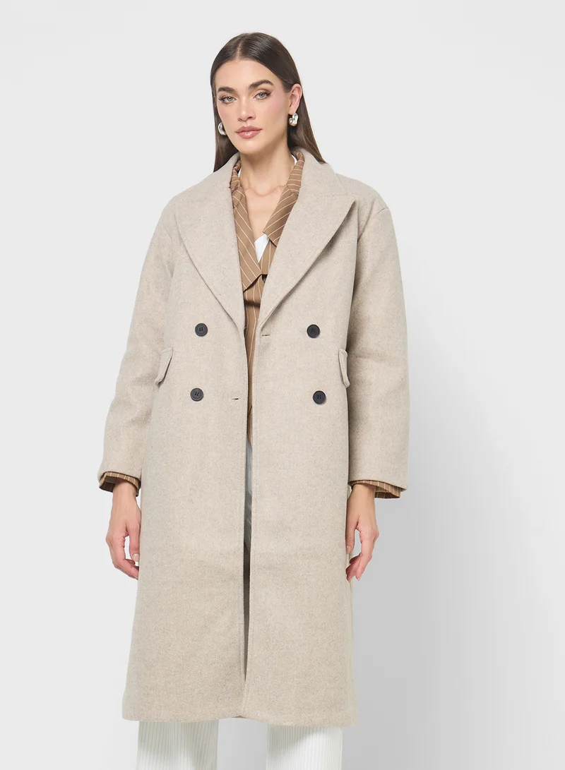 ايلا Double Breasted Over Coat