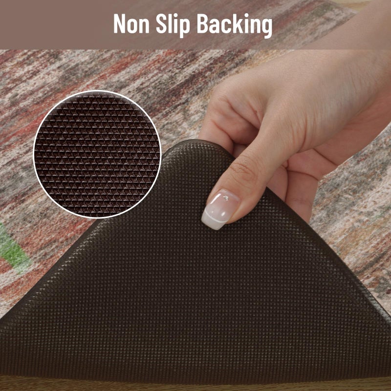 KIMODE Anti Fatigue Kitchen Mats, Farmhouse Kitchen Rugs Sets of 2, Non Slip Kitchen Mats for Floor, Cushioned Kitchen Floor Mats for Sink Laundry Office Desk Red Brown 17"x47"+17"x29" - Image 4