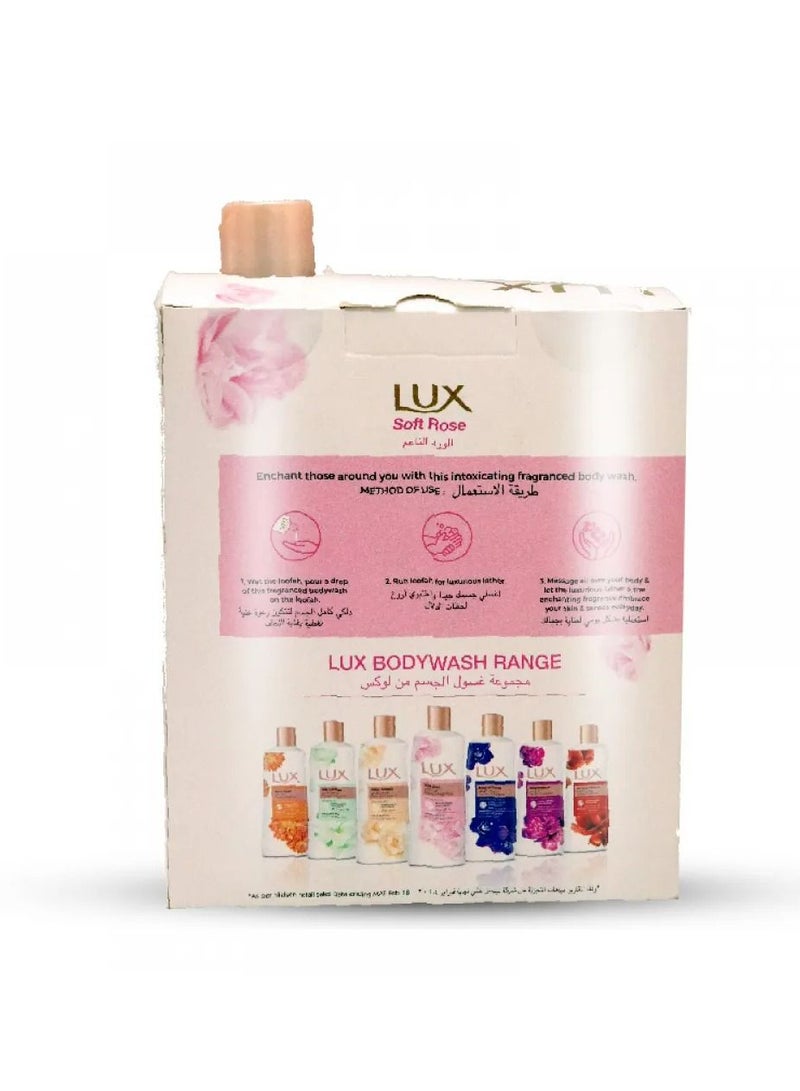 لوكس غسول الجسم بالورد الناعم مع لوفة 250 مل - Image 2