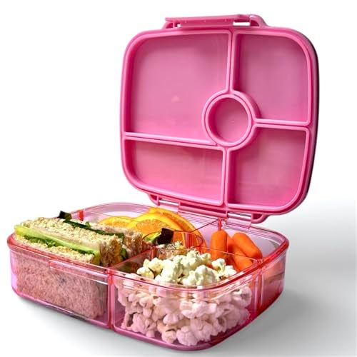 Yumbox Go Bento Lunch Box for Kids and adults, Leakproof Lids, Deep Tray, 5 Compartments, Removable Gasket, Compact, Lightweight, Food Safe (Sydney Pink) - Image 5
