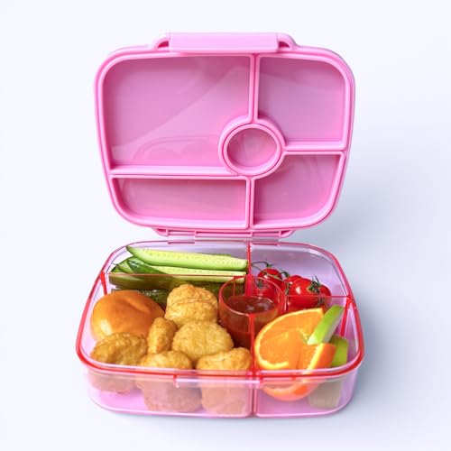 Yumbox Go Bento Lunch Box for Kids and adults, Leakproof Lids, Deep Tray, 5 Compartments, Removable Gasket, Compact, Lightweight, Food Safe (Sydney Pink) - Image 4