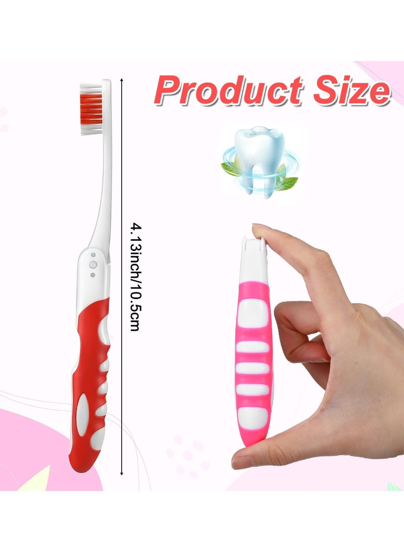 6 Pcs Multicolor Mini Foldable Travel Toothbrush Set, Portable Compact Travel Size Toothbrushes in 6 Colors, Universal Fit for Adults & Children, Ideal for Travel, Daily Use & Business Trips - Image 3