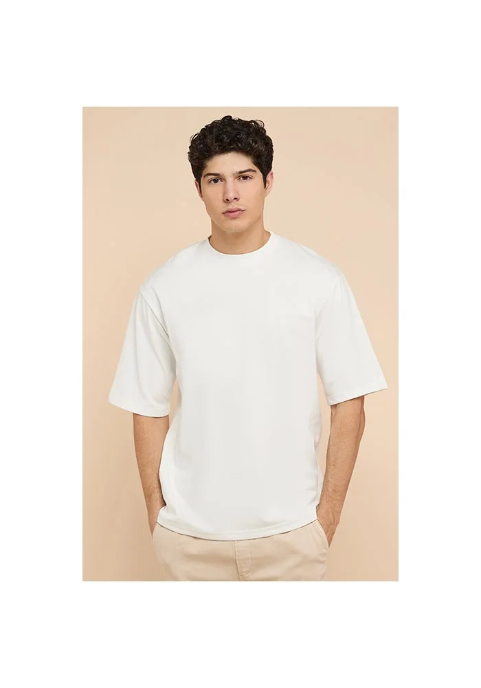 R&b Solid T-Shirt with Crew Neck and Short Sleeves