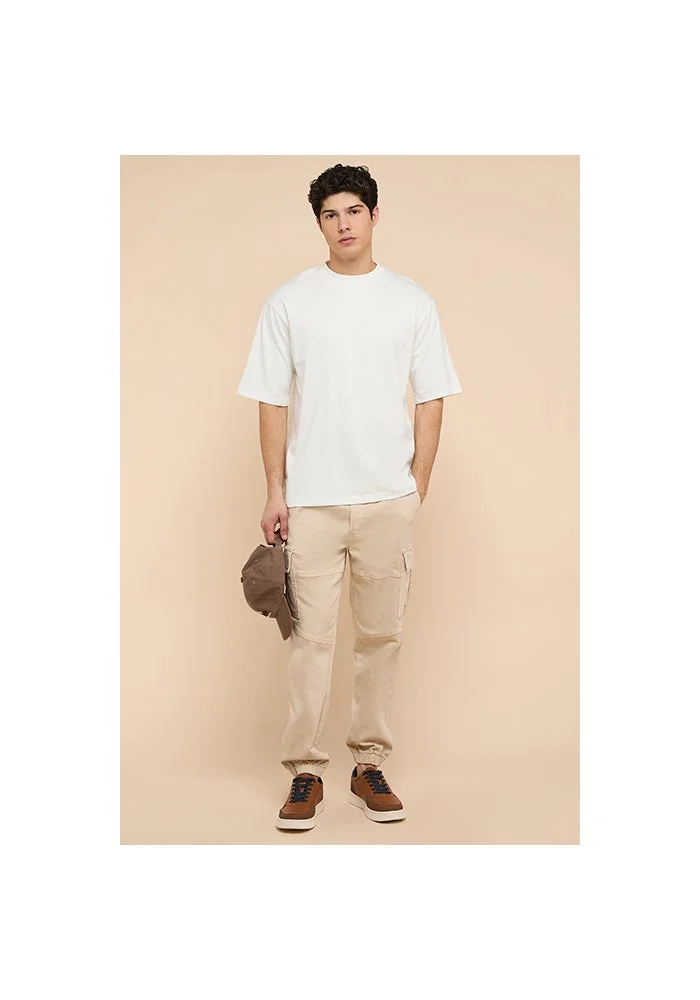 R&b Solid T-Shirt with Crew Neck and Short Sleeves