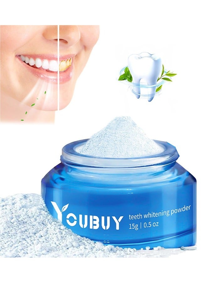 YOUBUY Simply White Teeth Whitening Powder,Teeth Whitening Powder, Natural Teeth Whitener, Instant Teeth Whitening and Stain Removal, Fresh Breath 15g - Image 1