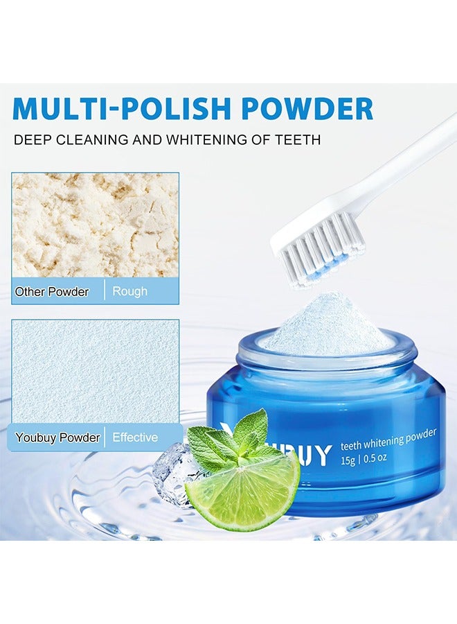 YOUBUY Simply White Teeth Whitening Powder,Teeth Whitening Powder, Natural Teeth Whitener, Instant Teeth Whitening and Stain Removal, Fresh Breath 15g - Image 3