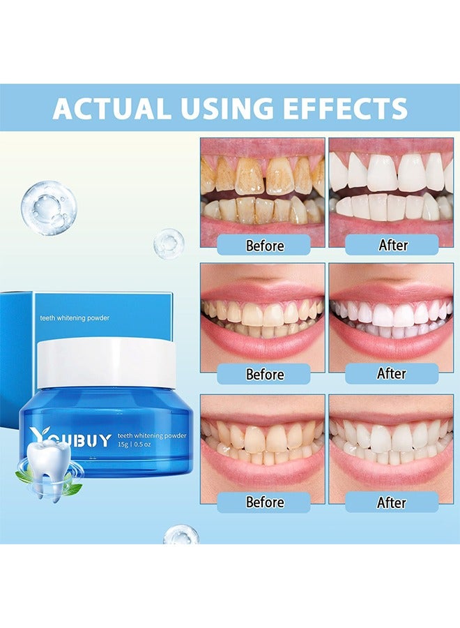 YOUBUY Simply White Teeth Whitening Powder,Teeth Whitening Powder, Natural Teeth Whitener, Instant Teeth Whitening and Stain Removal, Fresh Breath 15g - Image 5