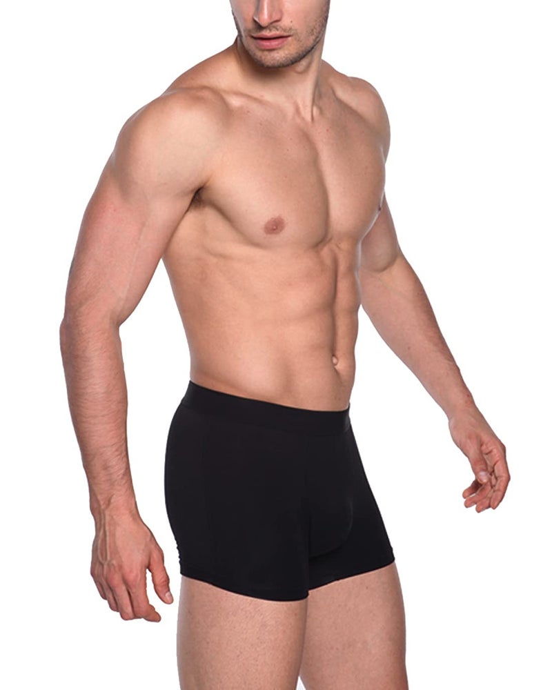 AIRCUTE Washable Absorbent Urinary Incontinence Underwear for Men Soft Leak Proof Boxer Briefs for Bladder Leakage 60ML Medium Black