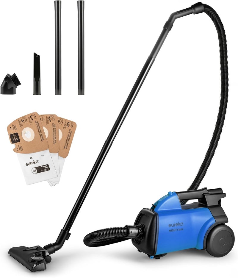 EUREKA Bagged Canister Vacuum Cleaner, 3670H w/ 2bags, 3670h-blue - Image 1