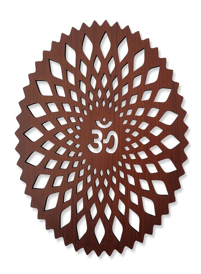 Gloridec Beautiful Om Wall Hanging Wall Décor Piece/Wall Art made of Laminated Engineered Wood | Om wall hanging wooden design for home and office Temple, living room (12x12 inch) - Image 1