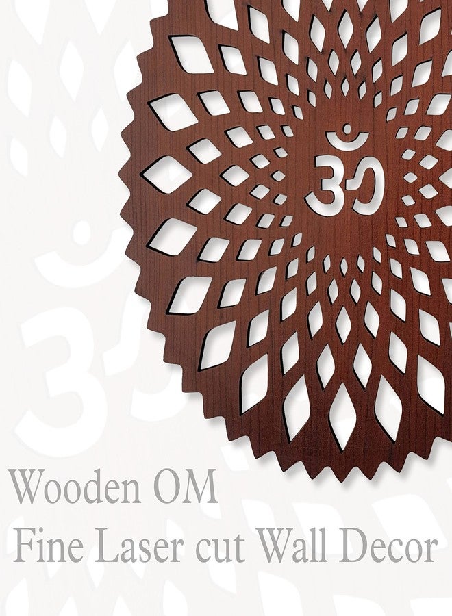 Gloridec Beautiful Om Wall Hanging Wall Décor Piece/Wall Art made of Laminated Engineered Wood | Om wall hanging wooden design for home and office Temple, living room (12x12 inch) - Image 5