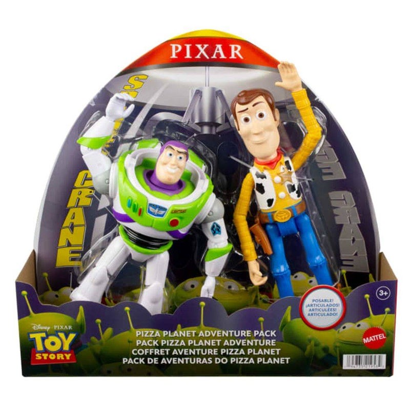 Disney Pixar Toy Story Woody and Buzz Lightyear Pizza Planet Adventure Pack (Pack of 2) - Image 1