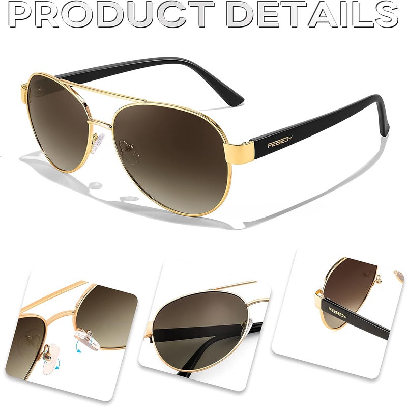FEISEDY Classic Sunglasses for Men Pilot Polarized Sunglasses Men UV400 Protection for Driving Fishing Golf B4109 - Image 5