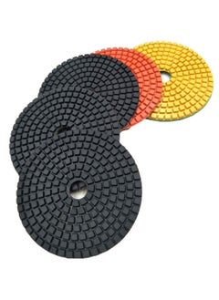 NIBEMINENT 5-Piece Sanding Polishing Set Black/Orange/Yellow 
