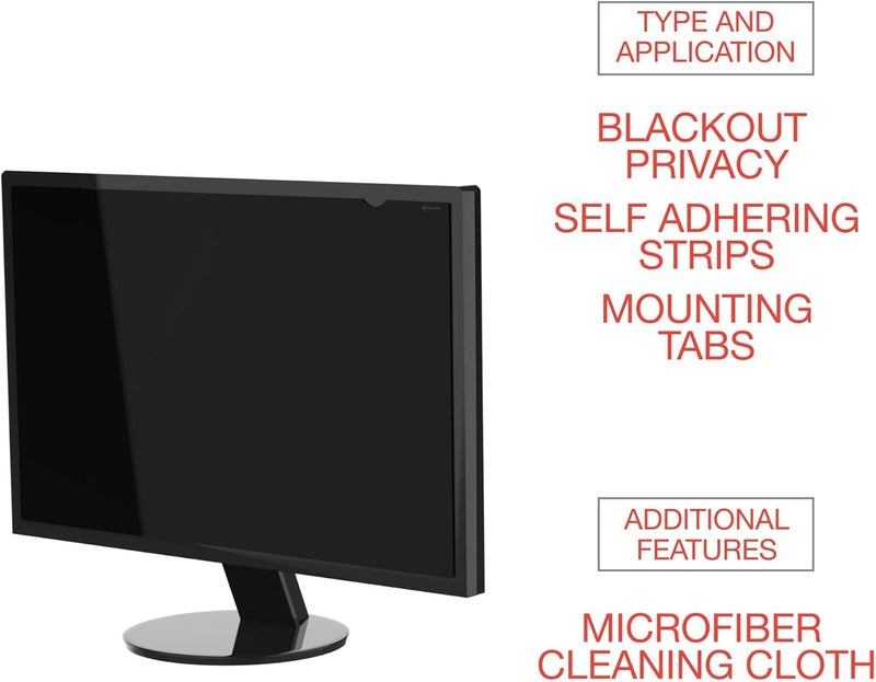 Innovera IVRBLF22W 1610 Aspect Ratio Blackout Privacy Filter for 22 in Widescreen Flat Panel Monitor - Image 5