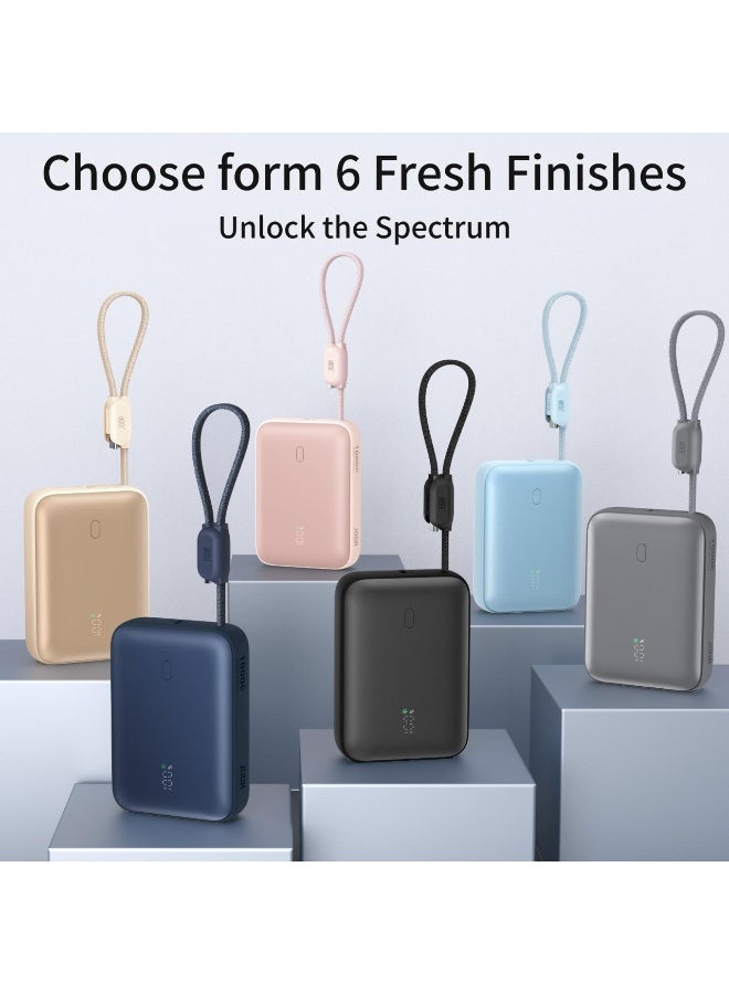 JODA HALO 10 Power Bank – 10000mAh Portable Charger with Built-in Type-C Cable & 22.5W PD Fast Charging - Image 5