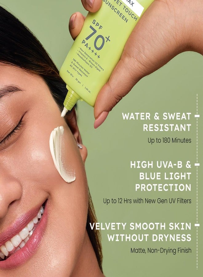 Hyphen Matte Max Velvet Touch Sunscreen Spf 70+ Pa++++|Sun Protection|Sun Shield|Moisturizes And Soothes Skin|12 Hrs Uva-Uvb Protection|Sunscreen Spf No White Cast, Combination & All Skin Types-30G - Image 2