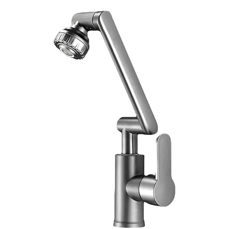 Gyanadh Premium Stainless Steel 1080 Swivel PullOut Faucet Versatile Hot Cold Mixer Tap for Kitchen and Bathroom Use - Image 1