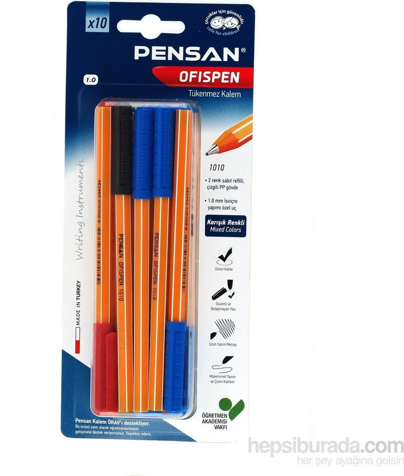 Pensan Tükenmez Ofispen 1010 Blue 10-pack